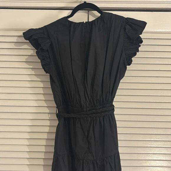 Mini Black Ruffle Dress - Picture 4 of 6